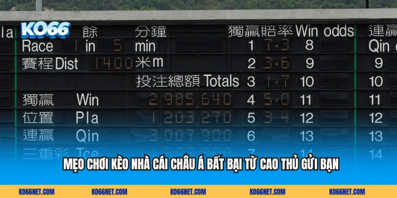 Mẹo Chơi Kèo Nhà Cái Châu Á Bất Bại Từ Cao Thủ Gửi Bạn